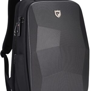 FENRUIEN Hardshell Backpack Expandable,Anti Theft Laptop Backpack for Men with USB Port,Water Resistant Computer Bag 17.3 Inch for Travel\/Business